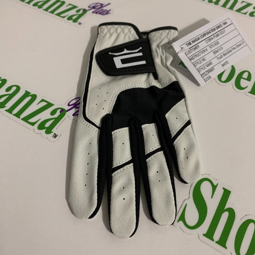 Cobra Puma Golf Glove MicroGrip Flex Left Youth Unisex Regular Medium M White